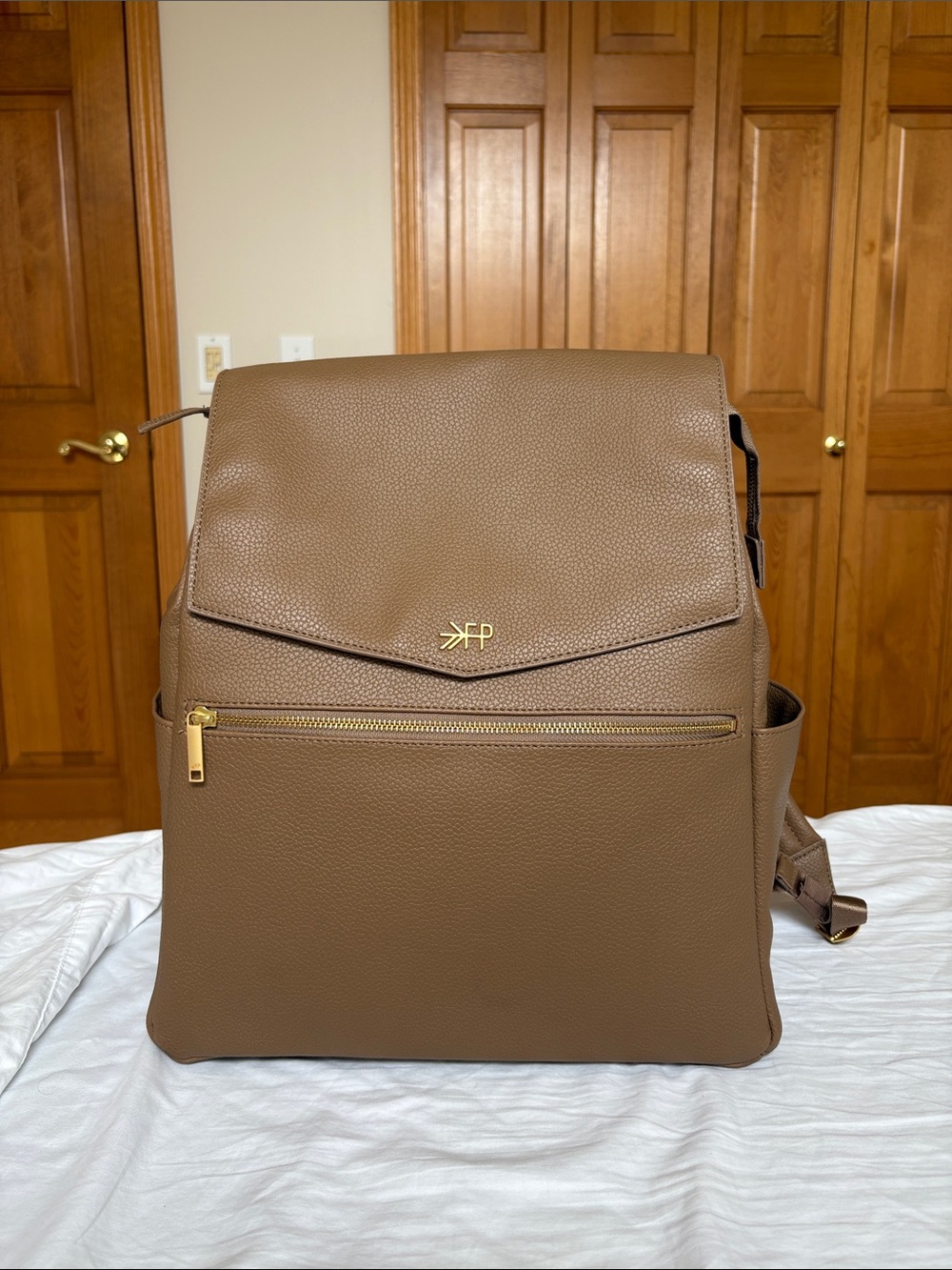 Freshly Picked Tan Backpack Diaper Bag - Picture 3 of 9